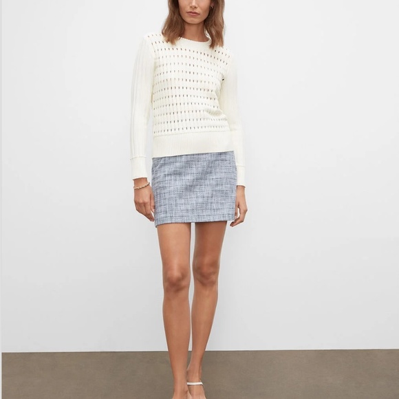 Textured Mini Skirt - New With Tags - NEVER WORN - Blue